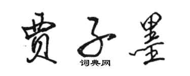 骆恒光贾子墨行书个性签名怎么写
