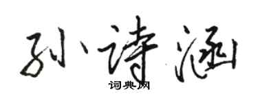 骆恒光孙诗涵行书个性签名怎么写