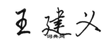 骆恒光王建义行书个性签名怎么写