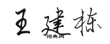 骆恒光王建栋行书个性签名怎么写