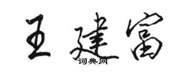 骆恒光王建富行书个性签名怎么写