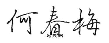 骆恒光何春梅行书个性签名怎么写