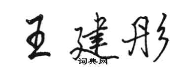 骆恒光王建彤行书个性签名怎么写