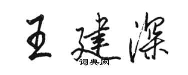 骆恒光王建深行书个性签名怎么写
