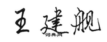 骆恒光王建舰行书个性签名怎么写