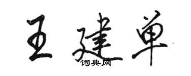 骆恒光王建单行书个性签名怎么写