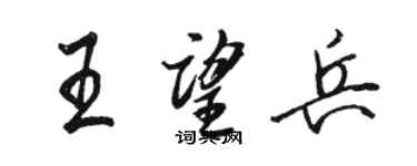 骆恒光王望兵行书个性签名怎么写