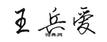 骆恒光王兵爱行书个性签名怎么写