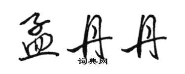 骆恒光孟丹丹行书个性签名怎么写
