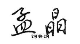 骆恒光孟晶行书个性签名怎么写