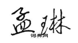 骆恒光孟琳行书个性签名怎么写