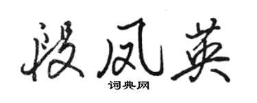 骆恒光段凤英行书个性签名怎么写