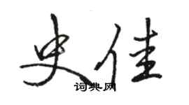 骆恒光史佳行书个性签名怎么写