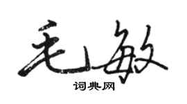 骆恒光毛敏行书个性签名怎么写