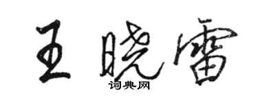 骆恒光王晓雷行书个性签名怎么写