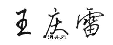 骆恒光王庆雷行书个性签名怎么写