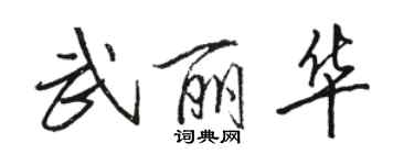 骆恒光武丽华行书个性签名怎么写