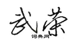 骆恒光武荣行书个性签名怎么写
