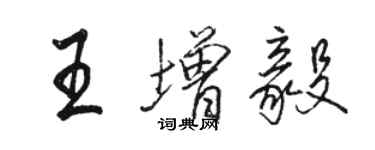 骆恒光王增毅行书个性签名怎么写