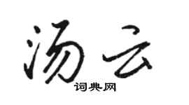 骆恒光汤云行书个性签名怎么写