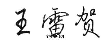 骆恒光王雷贺行书个性签名怎么写