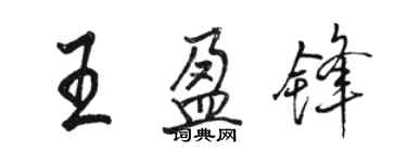 骆恒光王盈锋行书个性签名怎么写