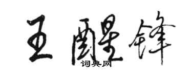 骆恒光王醒锋行书个性签名怎么写