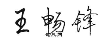 骆恒光王畅锋行书个性签名怎么写