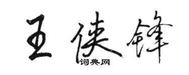 骆恒光王侠锋行书个性签名怎么写
