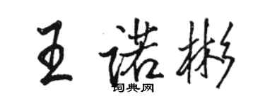 骆恒光王诺彬行书个性签名怎么写