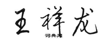 骆恒光王祥龙行书个性签名怎么写