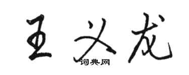 骆恒光王义龙行书个性签名怎么写