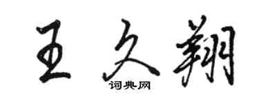 骆恒光王久翔行书个性签名怎么写