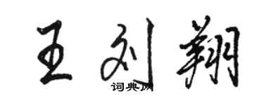 骆恒光王刘翔行书个性签名怎么写