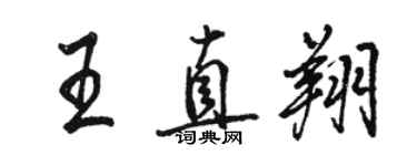 骆恒光王直翔行书个性签名怎么写