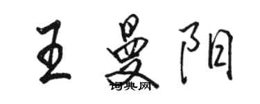 骆恒光王曼阳行书个性签名怎么写