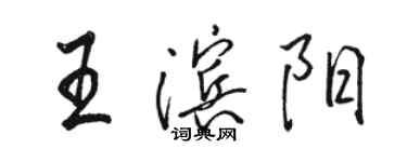 骆恒光王滨阳行书个性签名怎么写