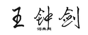 骆恒光王钟剑行书个性签名怎么写