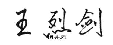 骆恒光王烈剑行书个性签名怎么写