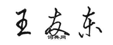 骆恒光王友东行书个性签名怎么写