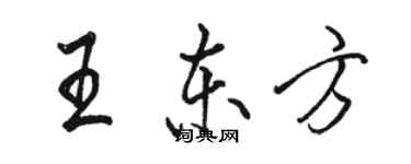 骆恒光王东方行书个性签名怎么写