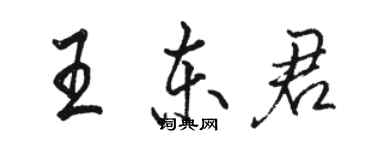 骆恒光王东君行书个性签名怎么写