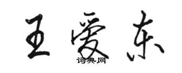骆恒光王爱东行书个性签名怎么写