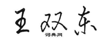 骆恒光王双东行书个性签名怎么写