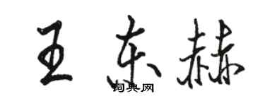 骆恒光王东赫行书个性签名怎么写