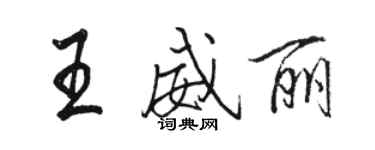 骆恒光王威丽行书个性签名怎么写