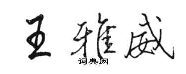 骆恒光王雅威行书个性签名怎么写