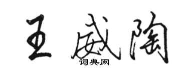 骆恒光王威陶行书个性签名怎么写