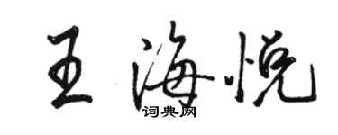 骆恒光王海悦行书个性签名怎么写