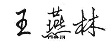 骆恒光王燕林行书个性签名怎么写